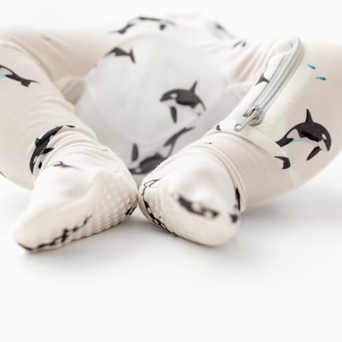 Image of Bamboo Little Soft Baby Footie Pajamas, Baby Clothes, Newborn Sleepers, 95% Viscose and 5% Spandex, 0-24 Months