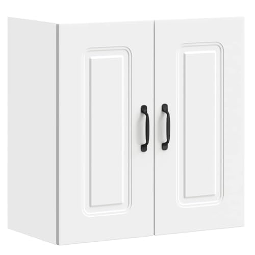 vidaXL Kalmar Kitchen Wall Cabinet - White Engineered Wood - Modern Storage Solution for Kitchen, Bedroom, Living Room - 60x31x60 cm