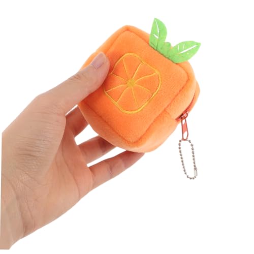 Adorable Plush Coin Purse Small Fuzzy Fruit Shaped Women Change Purse Coin Bag Zipper Kawaii Pouch4