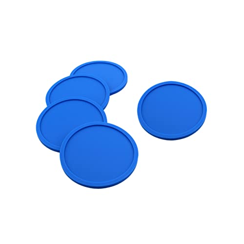 SOLUSTRE 8Piezas Estera De Taza De Silicona Gruesa Antideslizante y Resistente Calor para Uso Diario Mesa Cocina y Oficina Azul