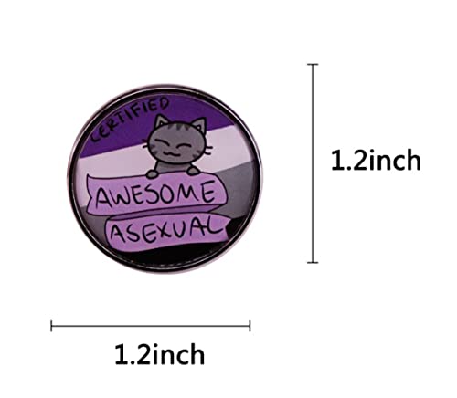 Image of Awesome Asexual Brooch Cartoon Enamel Brooch Pin Jacket Lapel Metal Pins Brooches Badges Exquisite Jewelry Accessories