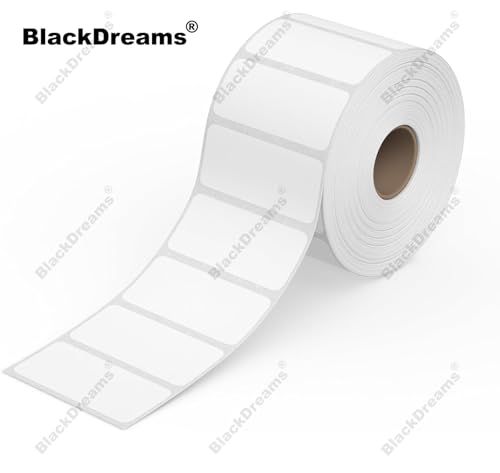Image of BlackDreams 50x25 Chromo Barcode Label Sticker - 2 x 1 inches - 50mm x 25mm - 1500 Labels Per Roll - Self Adhesive Sticker for Printing Labeling (Ribbon Required) (Pack of 1 ROLL (1500 Labels))
