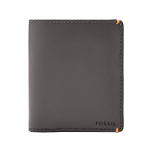 Fossil PU Mens Two Fold Wallet(Free Size, Grey), GREY, free size, Casual