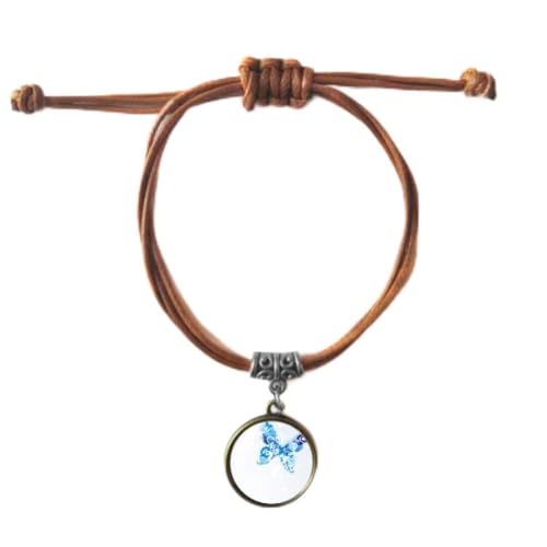 Double bracelet couple papillon bleu ciel en cuir : fini les bijoux ternes et fragiles