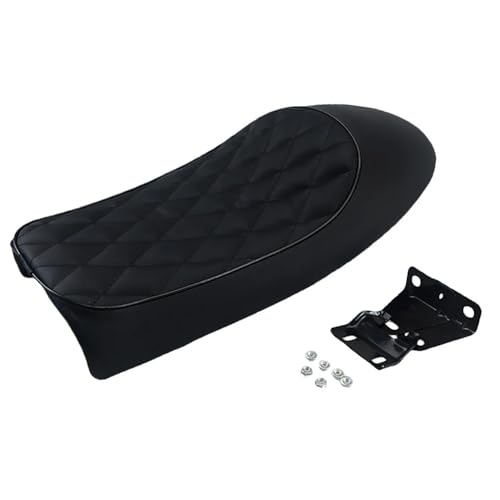 Funda de asiento motocicleta vintage universal negra para CBR y motos cafe racer 3