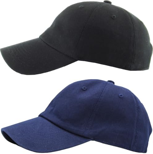 KBETHOS Bundle Pack Original Classic Low Profile Cotton Hat Men Women Baseball Cap Dad Hat Adjustable Unconstructed Plain Cap Black and Navy image 5