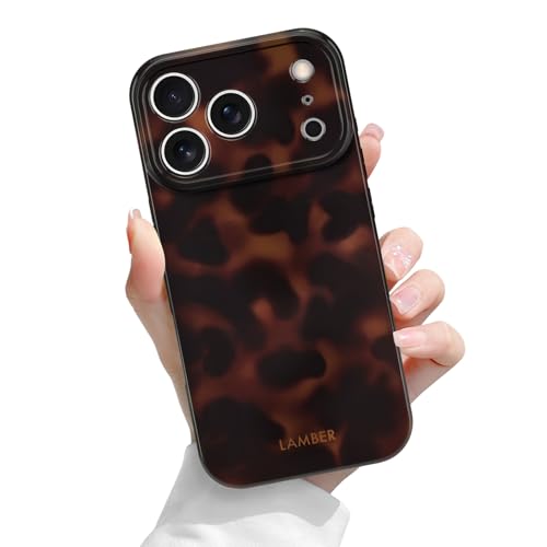 Newseego Coque pour iPhone 17 Pro, Motif Imprimé Léopard Animalier et Écaille de Tortue pour Filles et Femmes, Étui Esthétique Mignon et Souple en TPU...
