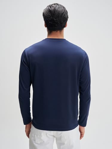 Image of XYXX Men's Solid Cotton T-Shirt | Round Neck Tshirt | Full Sleeves | Solid-Regular Fit Tshirt for Men