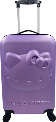 Fast Forward Kids Licensed Hard-Side 21” Spinner Luggage Lightweight Carry-On Suitcase (Hello Kitty)2