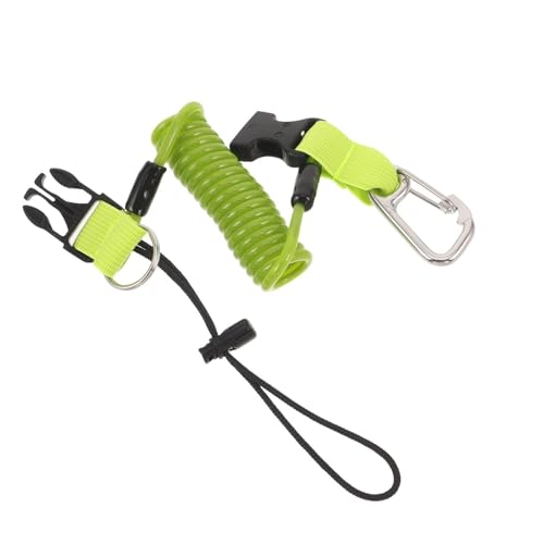 Cordón antipérdida para buceo SOIMISS con resorte espiral de acero inoxidable para linterna