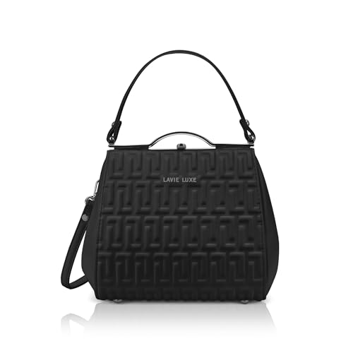 Image of Lavie Luxe Women's Fluffel Frame Satchel Handbag for Women | Satchel Bag for Work | Ladies purse | Stylish Shoulder Bag | Gift For Women