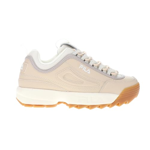Fila Women's Disruptor II Premium Shoes, Brazilian Sand/Gardenia/Goat, 8 M