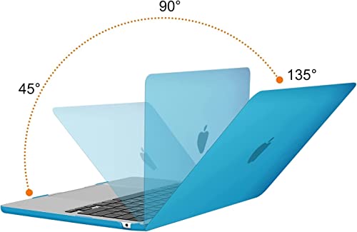Image of MOCA Case Compatible for New Apple MacBook Air 13 inch 2026 2025 2024 2022, M5 A3449 M4 A3240 M3 A3113 M2 A2681 Touch ID, Mac Air 13.6 inch Laptop Protective Plastic Hard Shell Cover (Aqua Blue)
