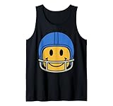 Cute Smile Face Cool Blue Helmet Football Gifts