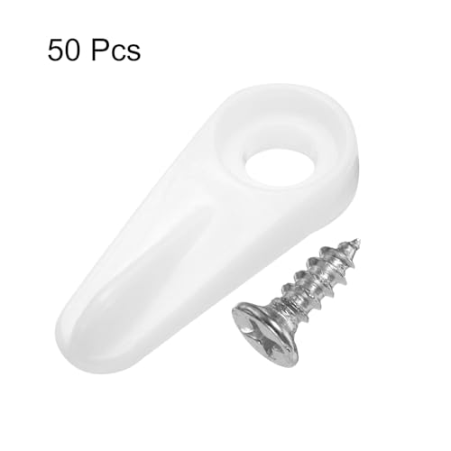 Image of HARFINGTON 50Pcs Picture Frame Backing Hardware Clip with 50Pcs Screws Turn Button Fasteners Set Picture Turn Backing Clips for Craft Hanging Picture Drawing, Pure White