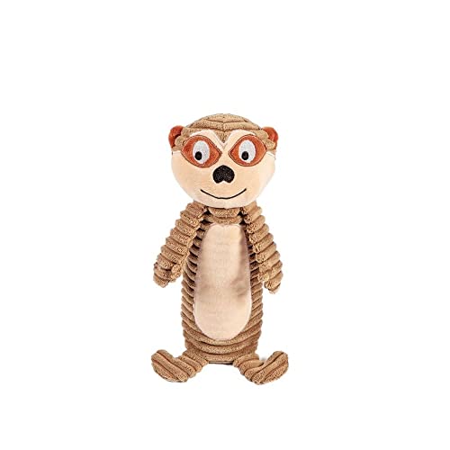 Danish Design Merle the Meerkat Plastic Bottle Sustainable Replaceable Dog/Puppy Toy 14 Inch, White