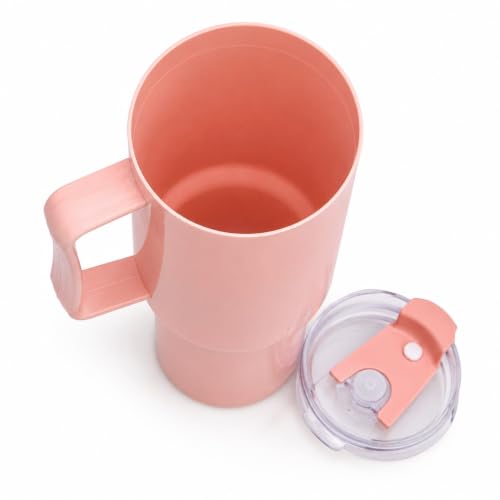 Image of 1800ml Large Water Tumbler with Handle & Straw | BPA-Free Reusable Sipper Cup with Flip Lid | Spill-Resistant Travel Mug for Gym Office College & Daily Use