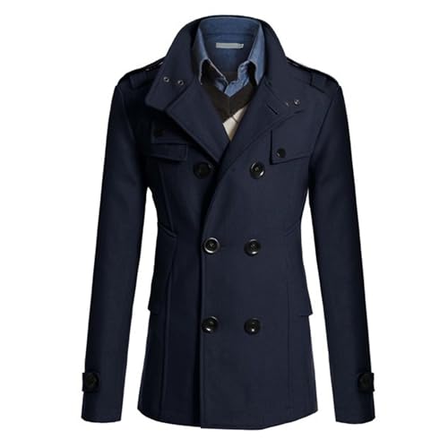 Abrigo térmico para hombre con solapa y bolsillos múltiples 4