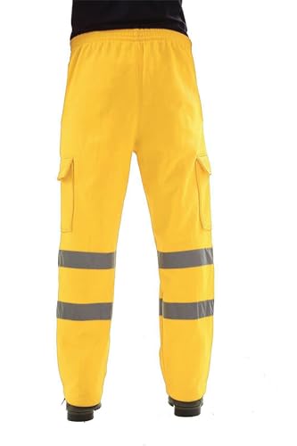 Safety Rain Pants Reflective High Visibility Waterproof Road Work Pants for Men Cargo Trousers with Pockets2