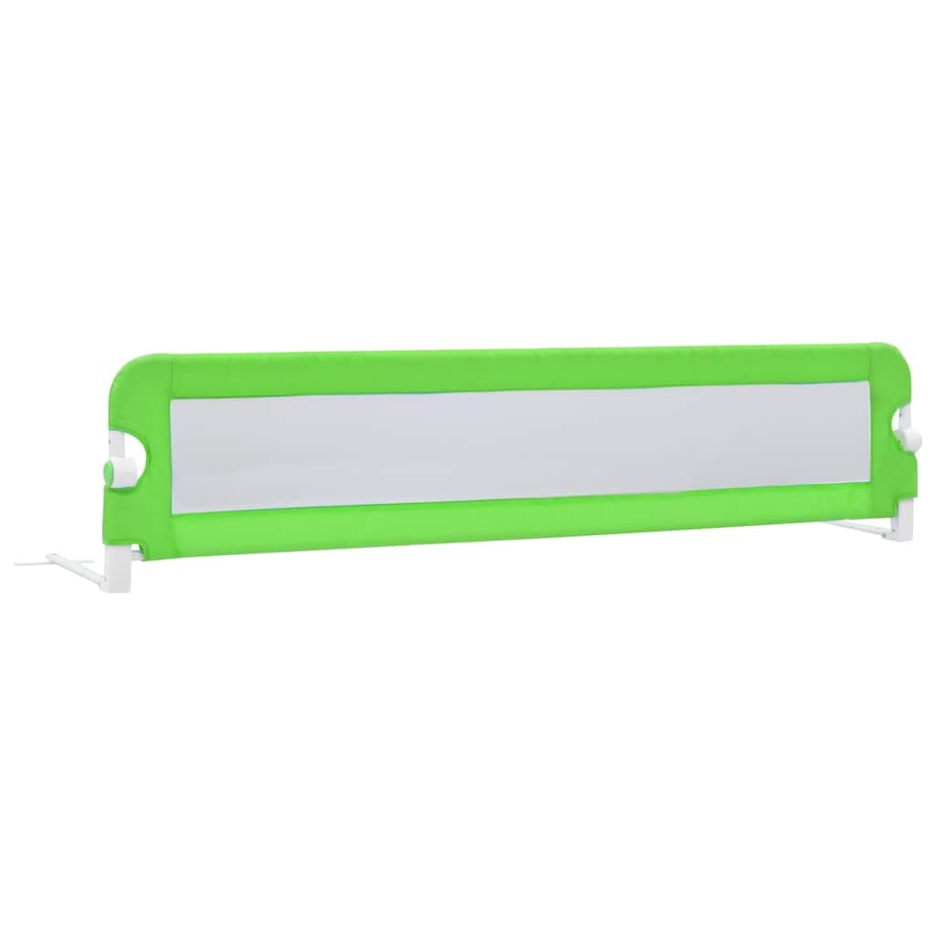 Barrera de seguridad para niños pequeños, 180 x 42 cm, verde, protección anticaídas para cuna, plegable, de metal y poliéster