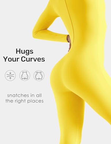 Image of speerise Long Sleeve Bodysuit One Piece Bodycon Tummy Control Jumpsuits
