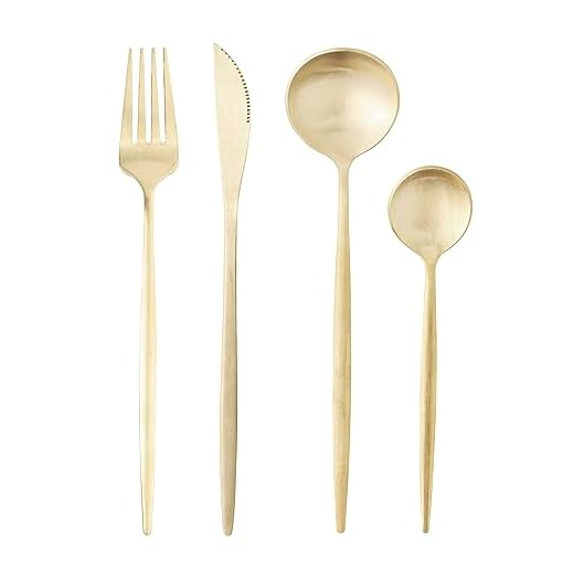 Faqueiro 16 Peças de Aço Inox Ópera Champanhe - Lyor