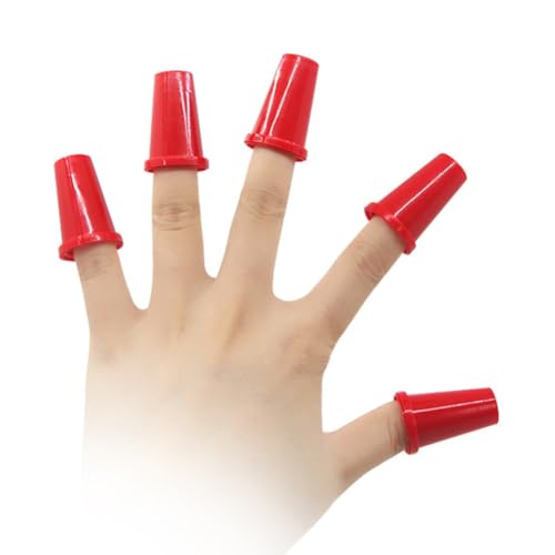 Tapones de dedal de plástico coloridos para protección en costura y acolchado, 60 uds 6