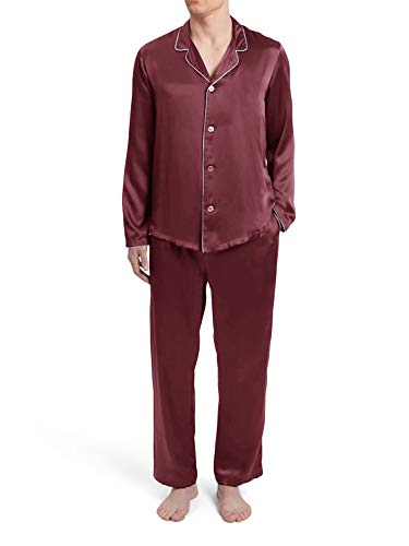 Mens Silky Satin Pajama Set
