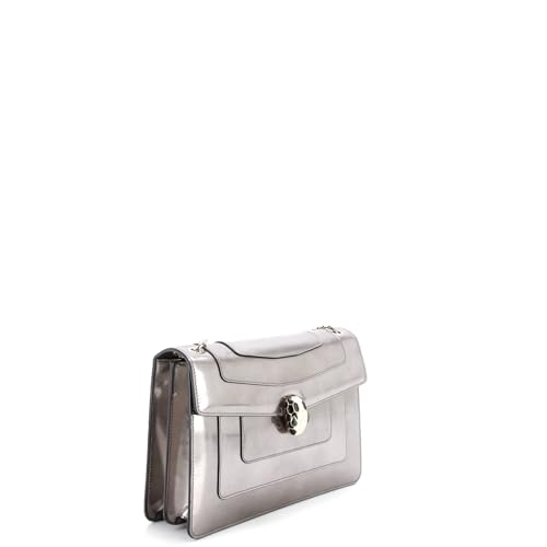 Pre-Loved Serpenti Forever Shoulder Bag Patent Medium, Metallic2