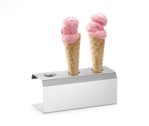 Support cornets à glace inox présentoir cônes gaufrettes HENDI 755730