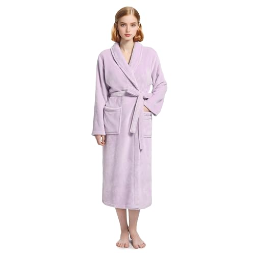 Plush Soft Robes for Women, Premium Fleece Womens Robe Cozy Warm Bathrobe