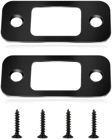 Deadbolt Strike Plate 2-1/4"x1"2 Pcs Round Corner Door Backplate