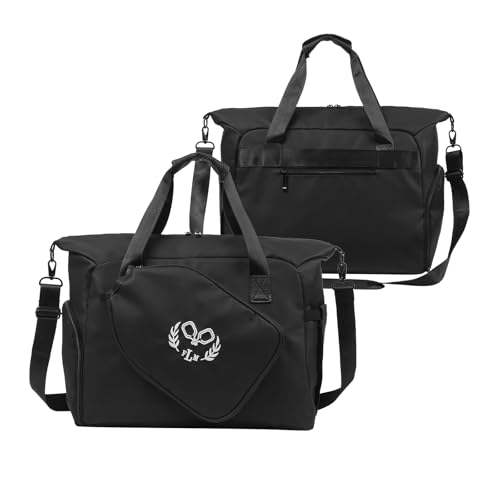 Personalized Pickleball Bag with Name, Sports Racket Duffel Bag with Shoe Compartment, Custom Gym & Travel Bag for Men and Women