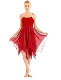 abito asimmetrico imperial Abito da ballo donna in chiffon smanicato, colore solido, chiusura con cerniera.