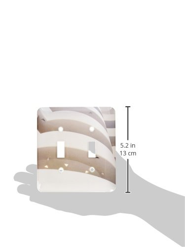 Interrupteur double Guggenheim pour remplacer plaque blanche standard - 3
