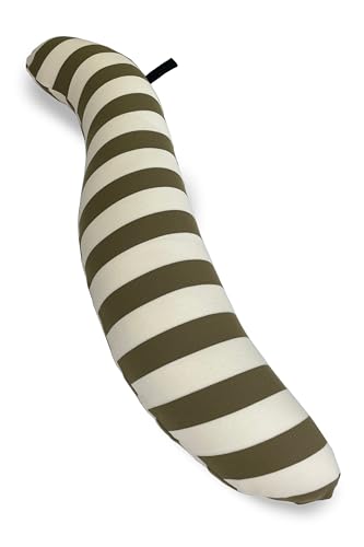 金鵄 抱き枕 日本製ビーズ クッション 115x20 S字型 (ニット, ナチュラ)