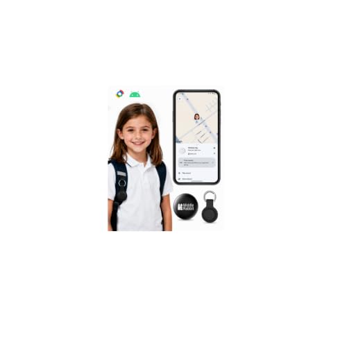 GPS Tracker for Kids & Elderly for Android Hidden Tracking Device with Silicone Case Works with Google Find Hub No Monthly Fee Child Locator for Backpack Clothing & School Bag