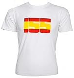 Tejido muy suave 150 gr/m2 Camiseta Bandera España 155 Blanca