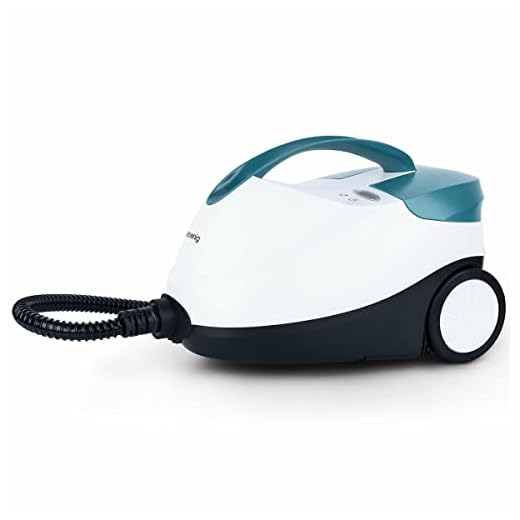 H.Koenig Limpiador a Vapor 4 barras H.Koenig NV6400, Autonomía 45min, Listo en 8min, 1,5L, Potente 2000W, Compacto, Multifunción, suelo, muebles, coche, Accesorios + 2 cepillos nylon/acero inoxidable