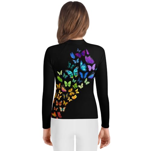 Big Girls Butterfly Jiu Jitsu Rash Guard – Long Sleeve BJJ Shirt for Kids, Youth Grappling Compression No-Gi Rash Guard2