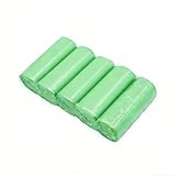 Bolsas de basura respetuosas con el medio ambiente, 1.2 galones, 100 bolsas de basura sin olor, color verde, adecuadas para cocina, baño, patio, oficina, papelera, coche