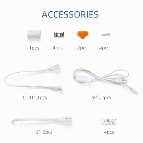 Image of LED Shop Light 3FT, 15W 6000K 1500lm (Pack of 2)