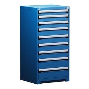 Rousseau Heavy-Duty Stationary Cabinet (with Compartments), 9 Drawers (30"W X 27"D X 60"H) R5ADG-5805