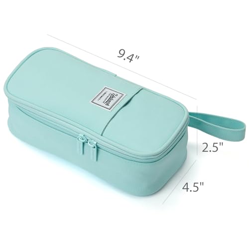 Image of SPACEMATE Pencil Case Pouch Box Bag School Supplies Girls Boys Kids, Cute Preppy Stuff Large Big Capacity Aesthetic Pen Organizer, Back to College Stationary, Powder Blue, Classic Stlye, 1800ml