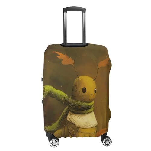 Bug in Green Scarf Luggage Cover Protector Anti-Scratch Suitcase Cover Washable Luggage Covers Fits 19-21 Inch Luggage4