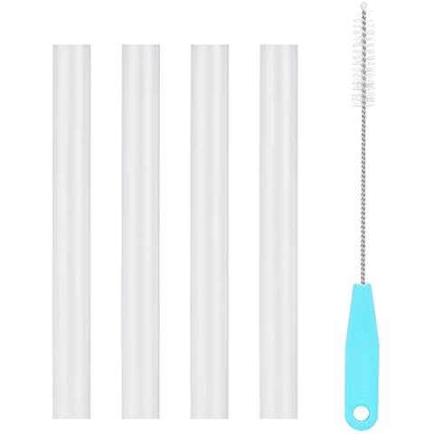 Straws Replacement for CamelBak eddy+14 oz Kids Water Bottle,CamelBak Eddy+ Straw Replacements,Accessories Set Include 4 BPA-FREE Straws and 1 Straw Cleaning Brush(14OZ) Cover