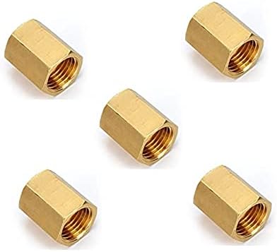 Meltec Brass Female To Female Hex Connectors 2 in Pack (1/2" Inch BSP to 1/2" Inch BSP)