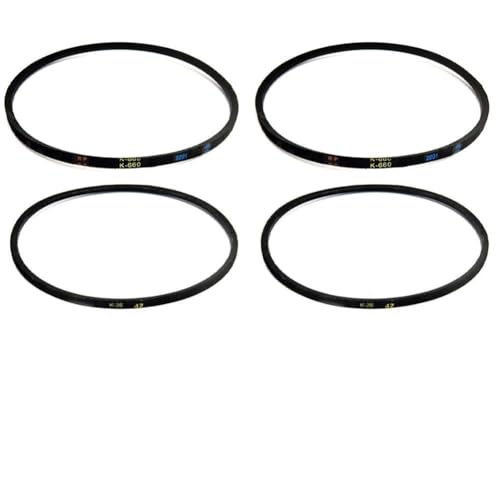 K660 Lot de 2 courroies trapézoïdales triangulaires pour perceuses et équipements agricoles industriels - Périmètre de 66 cm, largeur 8 mm, épaisseur 6 mm (K660)