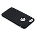 ULAK Case for iPhone 6S Plus/iPhone 6 Plus Dual Layer Soft Silicone Hard Back Cover Bumper Protective Shock-Absorption Anti-Scratch Case for Apple iPhone 6/6S Plus 5.5 inch, Black