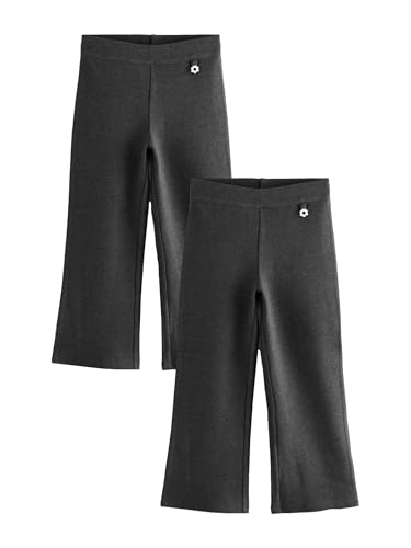 Pantalon bootcut stretch fille école lot de 2 bas confort élastique noir bleu